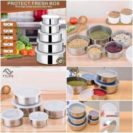 STAINLESS STEEL BOWL SET (5 PIECE)