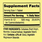 Spring Valley Vitamin B12 500 mcg (200 Tablets). - Image 3